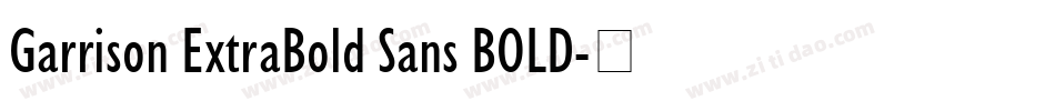 Garrison ExtraBold Sans BOLD字体转换